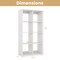 White 8-Cube Bookshelf Engineered Wood Open Back Storage Organizer